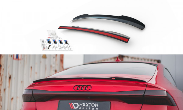 Spoiler CAP passend für Audi A7 C8 S-Line schwarz Hochglanz