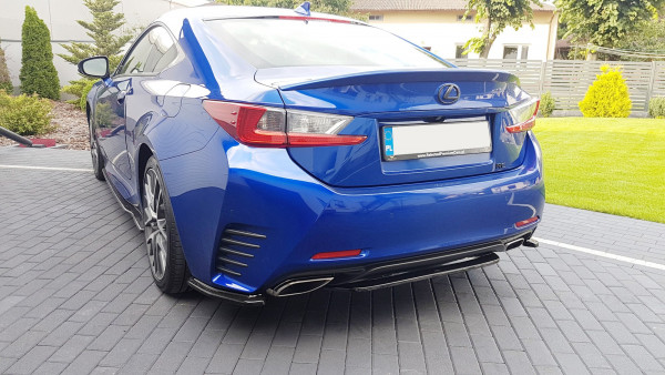 Mittlerer Diffusor Heck Ansatz passend für Lexus Rc schwarz Hochglanz