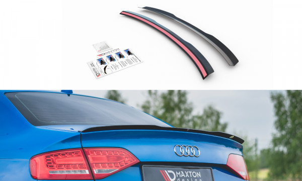 Spoiler CAP für Audi A4 / A4 S-Line B8 / B8 FL Sedan schwarz Hochglanz