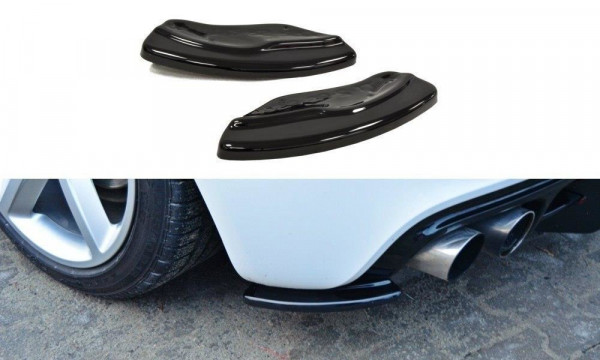 Heck Ansatz Flaps Diffusor passend für Diffusor passend für AUDI TT MK2 RS schwarz Hochglanz schwarz