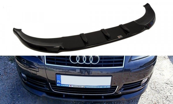 Front Ansatz für AUDI A3 8P (vor Facelift) 2003-2005 schwarz Hochglanz