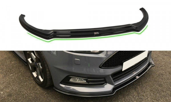 Front Ansatz für V.3 Ford Focus ST Mk3 FL schwarz Hochglanz