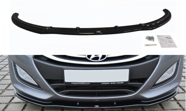 Front Ansatz für Hyundai i30 mk.2 schwarz Hochglanz
