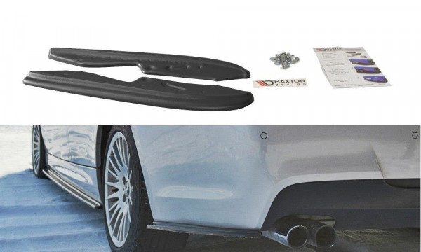 Heck Ansatz Flaps Diffusor passend für BMW 3er E90 M Paket schwarz Hochglanz