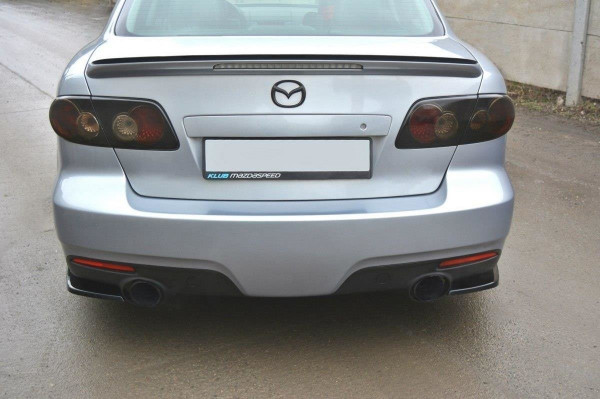Heck Ansatz Flaps Diffusor für Mazda 6 Mk1 MPS schwarz Hochglanz