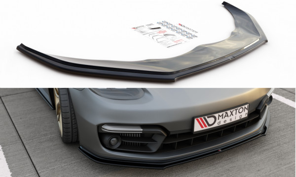 Front Ansatz passend für Porsche Panamera Turbo / GTS 971 schwarz Hochglanz
