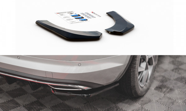 Heck Ansatz Flaps Diffusor passend für Skoda Kodiaq Mk1 Sportline schwarz Hochglanz
