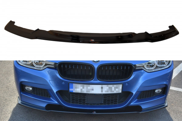 Front Ansatz passend für BMW 3er F30 FL SEDAN M-SPORT schwarz Hochglanz