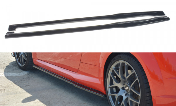Seitenschweller Ansatz passend für Audi TT RS 8S schwarz Hochglanz
