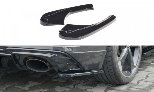 Heck Ansatz Flaps Diffusor passend für Audi RS3 8V FL Sportback schwarz Hochglanz