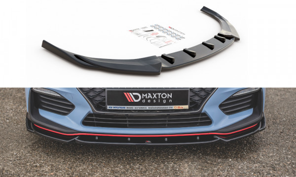 Front Ansatz V.5 passend für Hyundai I30 N Mk3 Hatchback/ Fastback schwarz Hochglanz