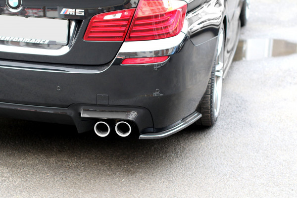 Heck Ansatz Flaps Diffusor passend für BMW M5 F10 schwarz Hochglanz