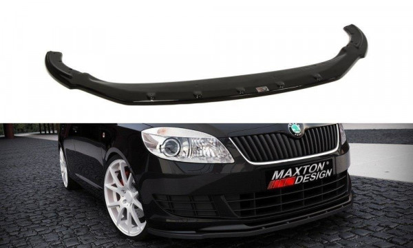 Front Ansatz für Skoda Fabia Mk2 FL schwarz Hochglanz