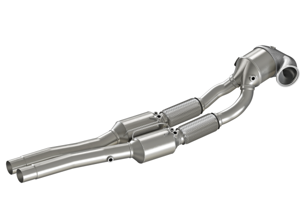 HJS Downpipe Audi RS3 / TTRS / RSQ3 / Cupra Formentor VZ5 (EA855 evo - 2.5 - Euro 6d - OPF), 2x200cp