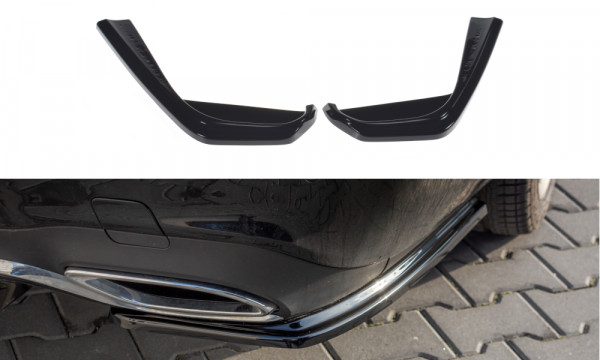 Heck Ansatz Flaps Diffusor passend für Mercedes-Benz E43 AMG / AMG-Line W213 schwarz Hochglanz