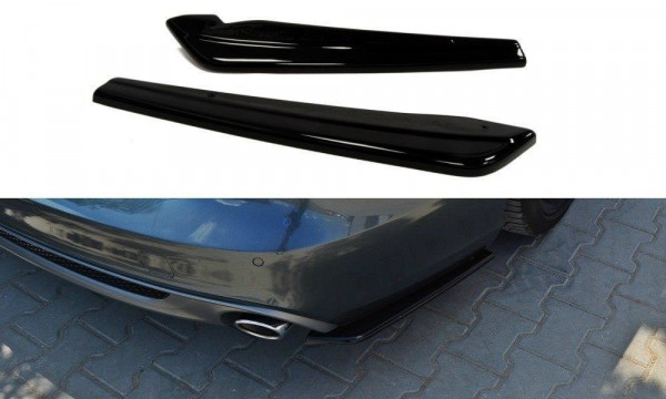 Heck Ansatz Flaps Diffusor für AUDI A6 C7 S-LINE AVANT schwarz Hochglanz