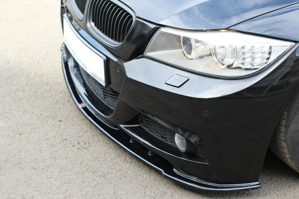 Front Ansatz für V.1 BMW 3er E91 M Paket FACELIFT schwarz Hochglanz