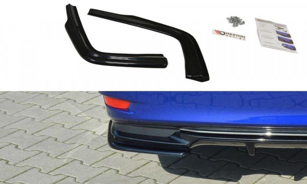 Heck Ansatz Flaps Diffusor für Lexus GS Mk4 Facelift H schwarz Hochglanz