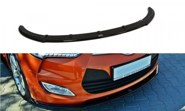 Front Ansatz für Hyundai Veloster schwarz Hochglanz