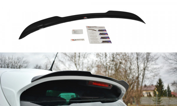 Spoiler CAP passend für RENAULT CLIO MK4 RS schwarz Hochglanz