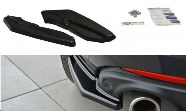 Heck Ansatz Flaps Diffusor für Renault Laguna mk 3 Coupe schwarz Hochglanz