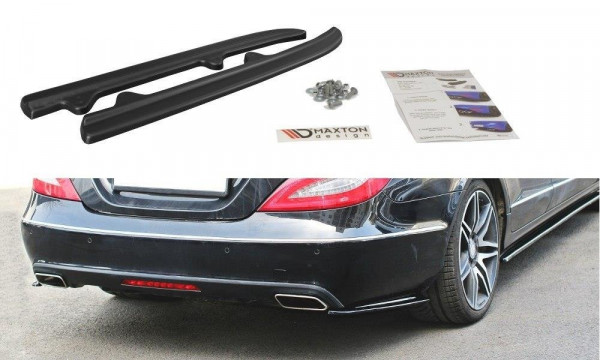 Heck Ansatz Flaps Diffusor passend für Mercedes CLS C218 schwarz Hochglanz