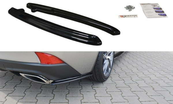 Heck Ansatz Flaps Diffusor für Lexus IS Mk3 Facelift T schwarz Hochglanz