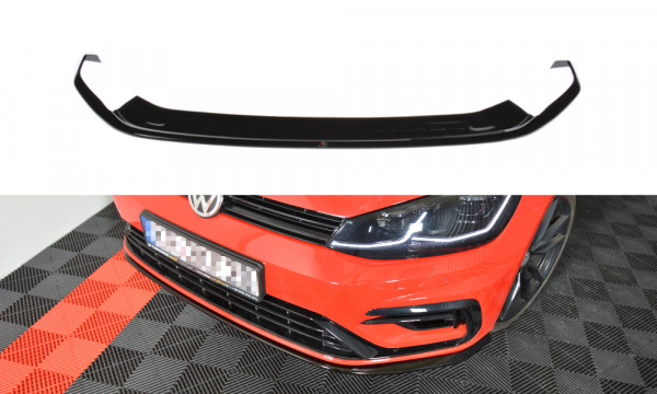 Front Ansatz V.7 passend für VW GOLF 7 R FACELIFT schwarz Hochglanz