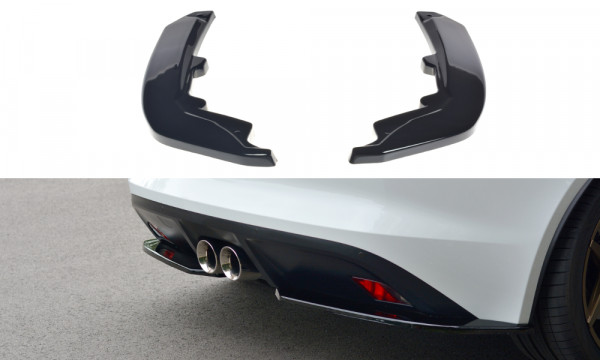 Heck Ansatz Flaps Diffusor passend für JAGUAR F-TYPE schwarz Hochglanz