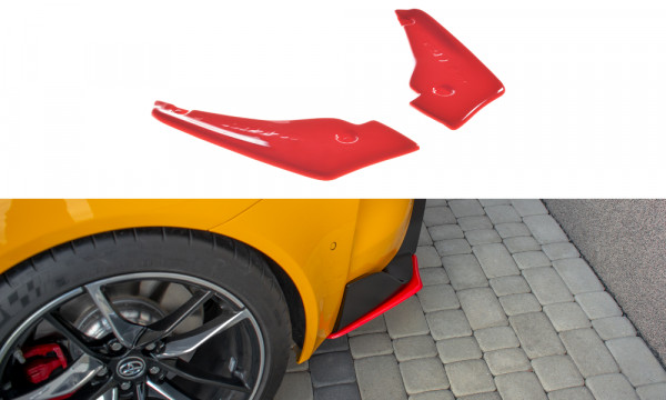 Heck Ansatz Flaps Diffusor V.2 passend für Toyota Supra Mk5 schwarz Hochglanz