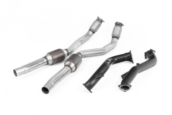 Milltek SSXAU554 Large Bore Downpipes and Hi-Flow Sports Cats - Audi RS6 C7 4.0 TFSI biturbo quattr