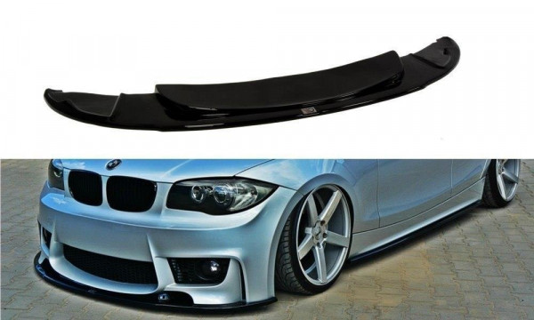 Front Ansatz für BMW 1er E87 M-Design schwarz Hochglanz