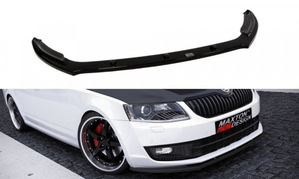 Front Ansatz für V.2 Skoda Octavia Mk3 schwarz Hochglanz