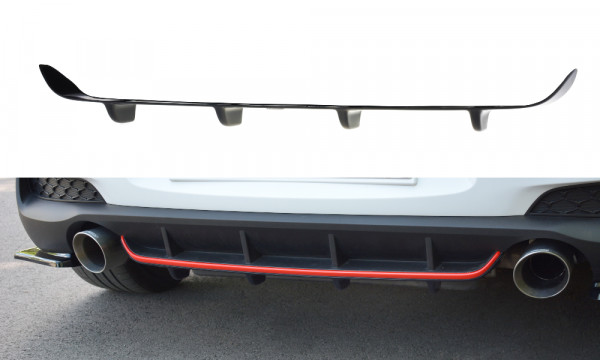 Diffusor Heck Ansatz passend für Hyundai I30 N Mk3 Hatchback schwarz Hochglanz
