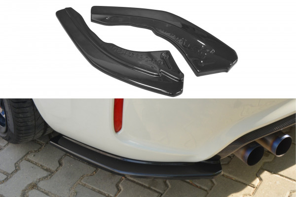 Heck Ansatz Flaps Diffusor passend für BMW M2 (F87) COUPÉ schwarz Hochglanz