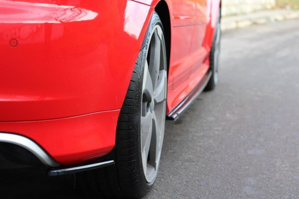 Heck Ansatz Flaps Diffusor passend für Audi RS3 8P schwarz Hochglanz