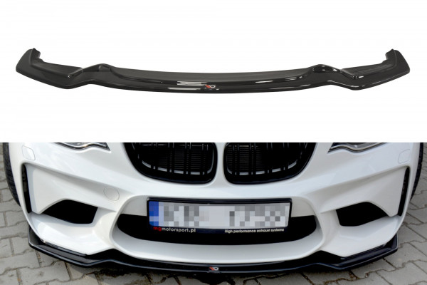 Front Ansatz passend für BMW M2 (F87) COUPÉ schwarz Hochglanz