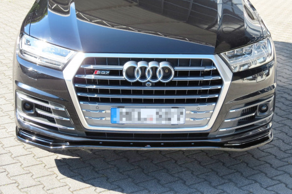 Front Ansatz passend für Audi SQ7 / Q7 S-Line Mk.2 schwarz Hochglanz