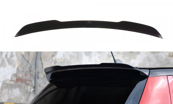 Spoiler CAP passend für Skoda Fabia RS Mk2 schwarz Hochglanz