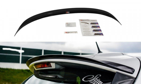 Spoiler CAP passend für Renault Clio Mk4 schwarz Hochglanz