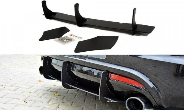 VW SCIROCCO R Diffusor Heck Ansatz passend für Heckschürze passend für & Heck Ansatz Flaps Diffusor