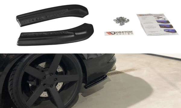 Heck Ansatz Flaps Diffusor passend für Audi S4 B8 FL schwarz Hochglanz