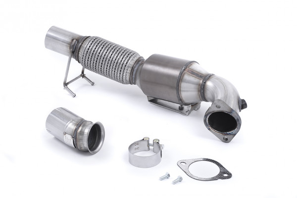 Milltek SSXFD193 Large Bore Downpipe and Hi-Flow Sports Cat 76.2 - Ford Focus Mk3 RS 2.3-litre EcoBo