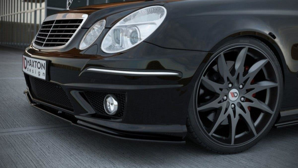 Front Ansatz für MERCEDES E W211 AMG FACELIFT schwarz Hochglanz