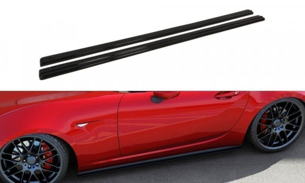 Seitenschweller für Ansatz Cup Leisten Mazda MX-5 IV schwarz Hochglanz