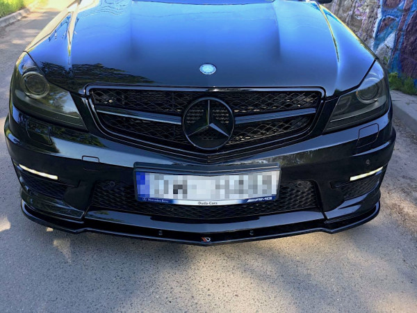 Front Ansatz passend für Mercedes AMG C63 W204 FACELIFT schwarz Hochglanz