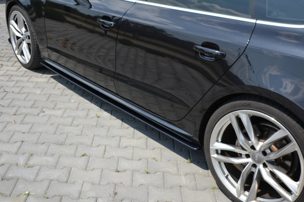Seitenschweller Ansatz passend für Audi S5 / A5 / A5 S-Line 8T / 8T FL Sportback schwarz Hochglanz