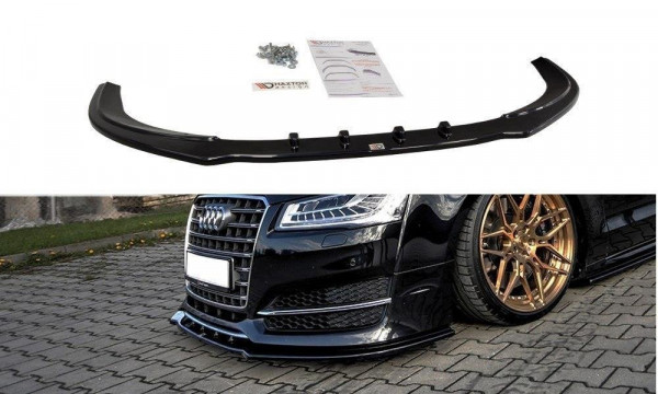 Front Ansatz für V.1 Audi S8 D4 FL schwarz Hochglanz