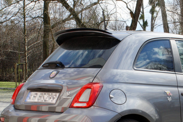 Spoiler CAP passend für FIAT 500 ABARTH MK1 FACELIFT schwarz Hochglanz