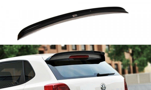 Spoiler CAP für VW POLO MK5 GTI Facelift schwarz Hochglanz